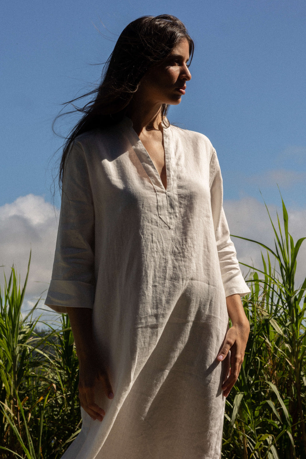 Mar Linen Tunic White