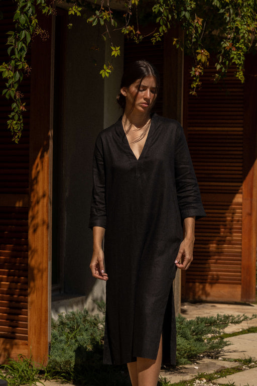 Mar Linen Tunic Black